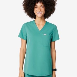 Figs Medium Catarina One-Pocket Scrub Top - Marine